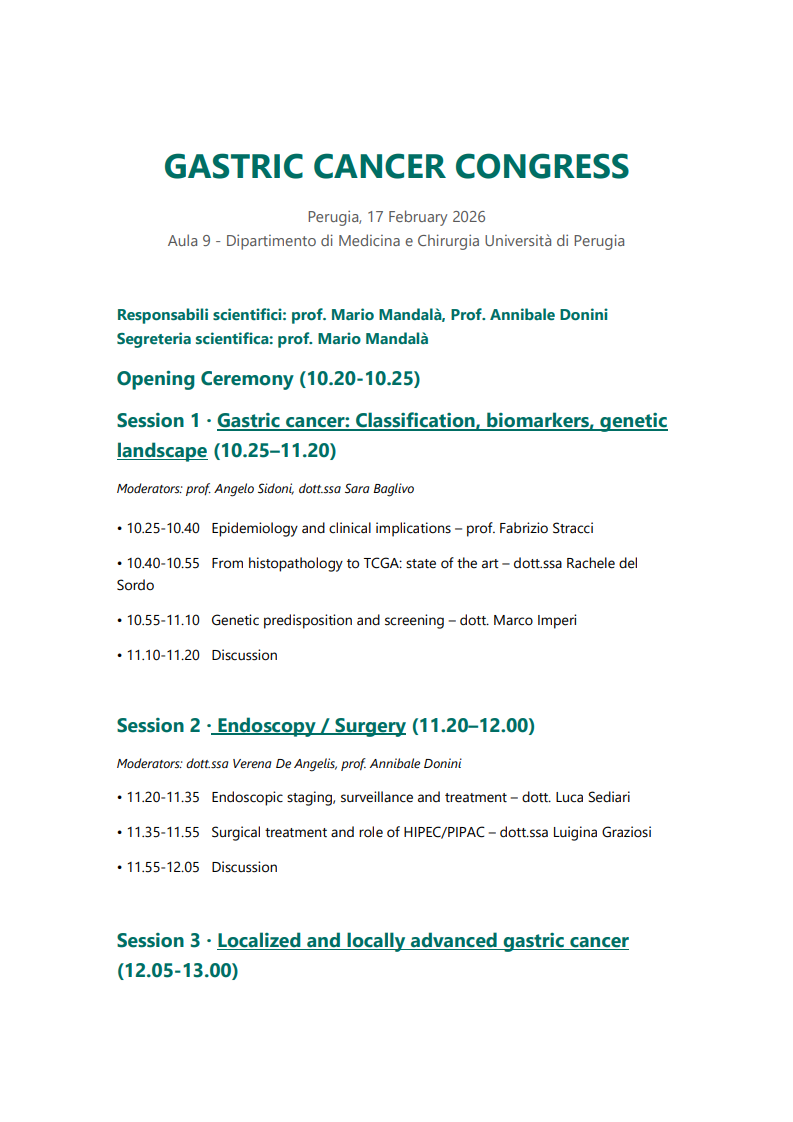 Gastric cancer congress