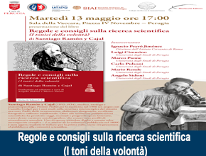 Regole e consigli sulla ricerca scientifica (I toni della volontà)  MARTEDI' 13 MAGGIO