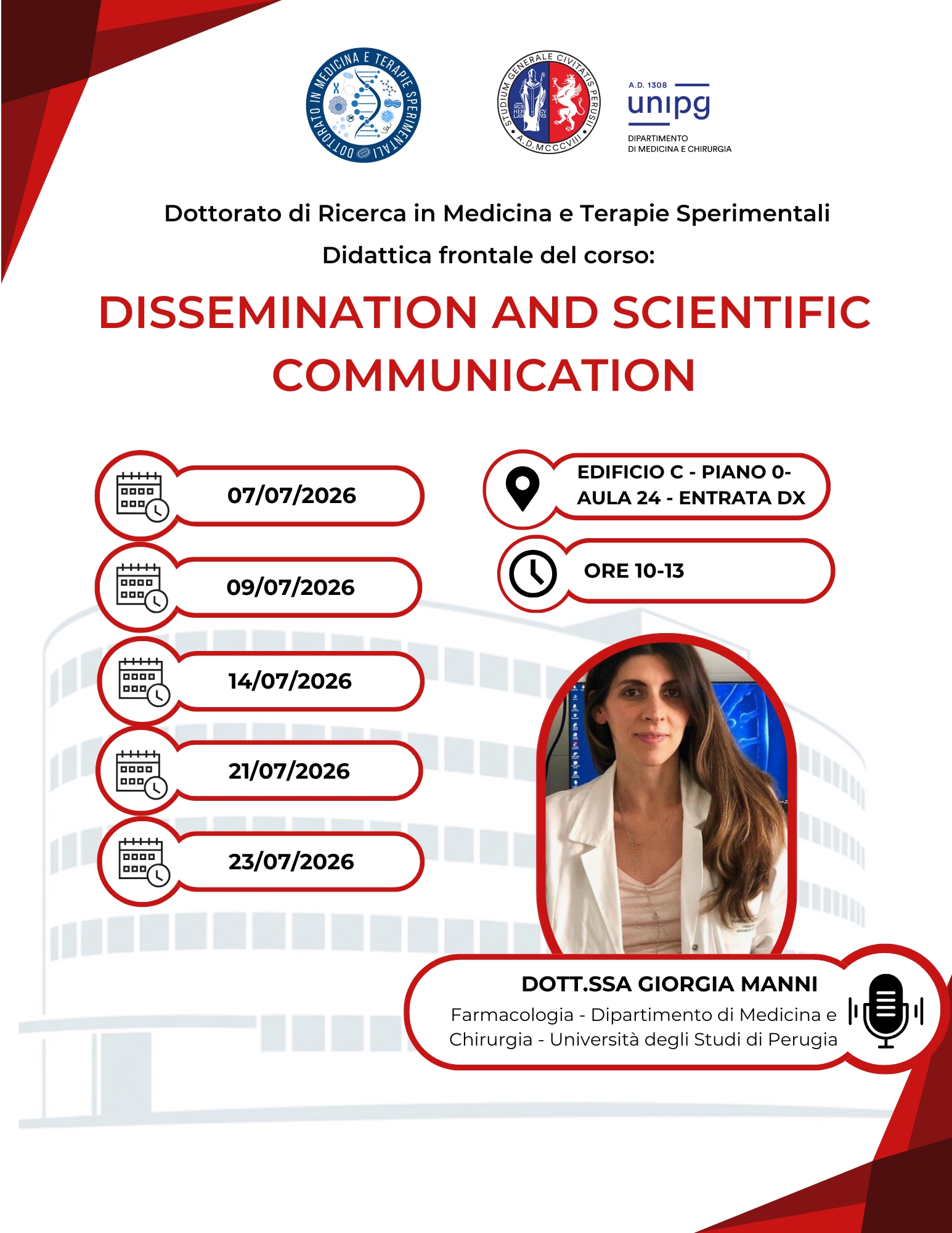 DISSEMINATION AND SCIENTIFIC COMMUNICATION